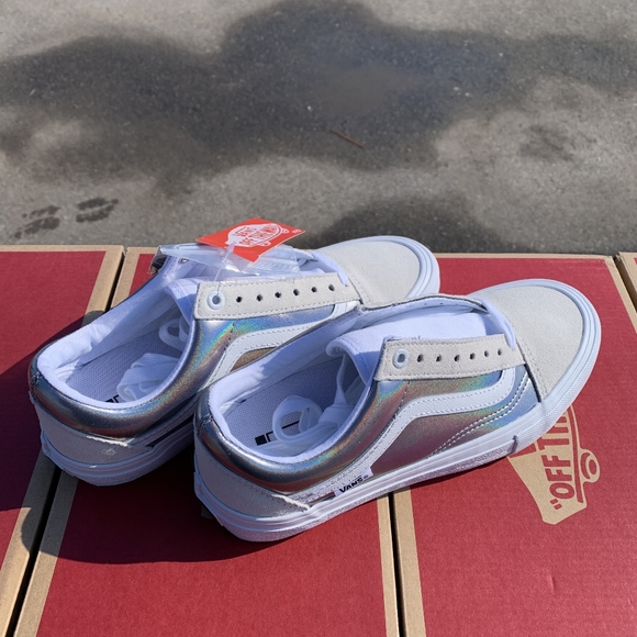 Van's Old Skool Pro Silver Rainbow Various Sizes - Picture 2 of 10